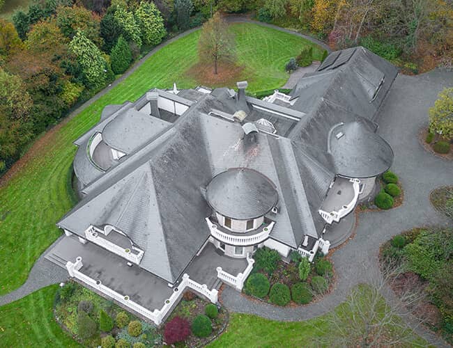 Drohnenaufnahme der Villa Schloss Holte-Stukenbrock